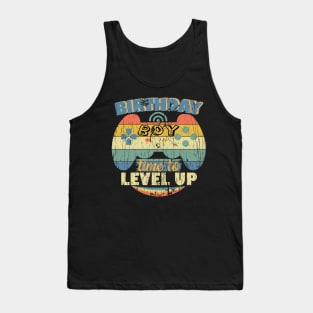 Birthday Boy Time to Level Up-Birthday Video Gamer Boy Gifts Tank Top